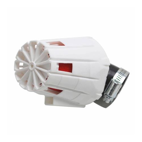 Filtre a air replay e5 box blanc mousse rouge fixation universelle 0-45-90° diam 35-28