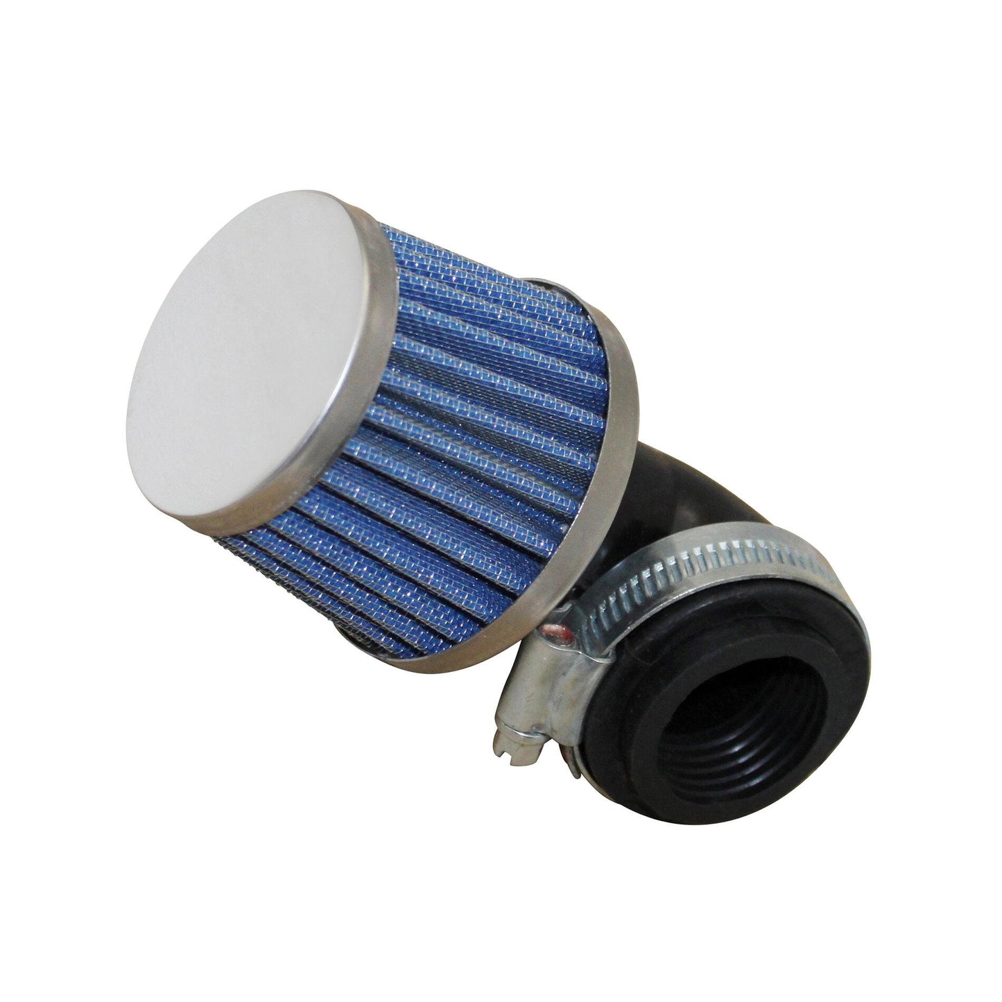 Filtre à air tun'r KN small coude chrome D. 35/28 coude 90°