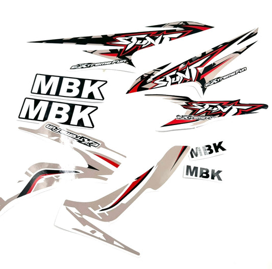 Kit déco mbk stunt noir, blanc, rouge