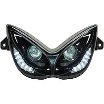 Phare avant replay avec leds MBK Nitro et Yamaha Aerox (avant 2013) noir