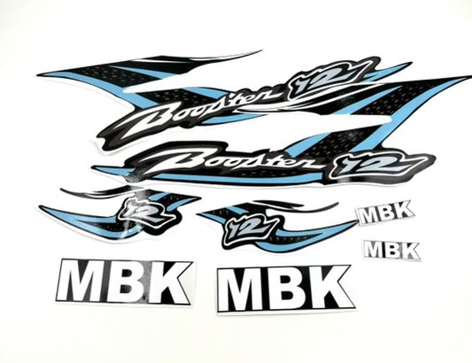 Kit déco mbk booster 12 pouces noir, blanc, bleu