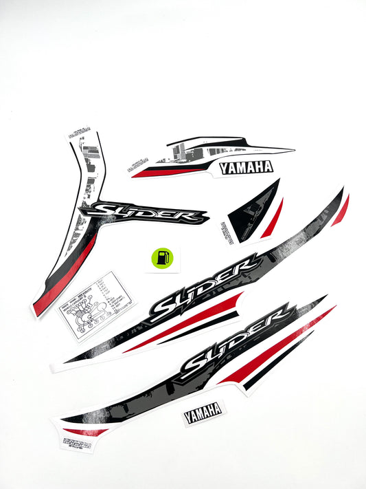 Kit déco yamaha slider rouge, gris, blanc